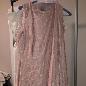 Pink Long lace dress